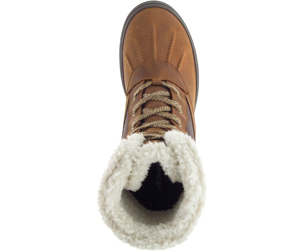 Merrell Boots Brown - Haven Mid Lace Polar Waterproof - Womens 05PTOSZVQ